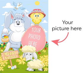 inside of Easter Bunny Mega Card