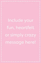 Personalised message on the inside of our giant greetings cards
