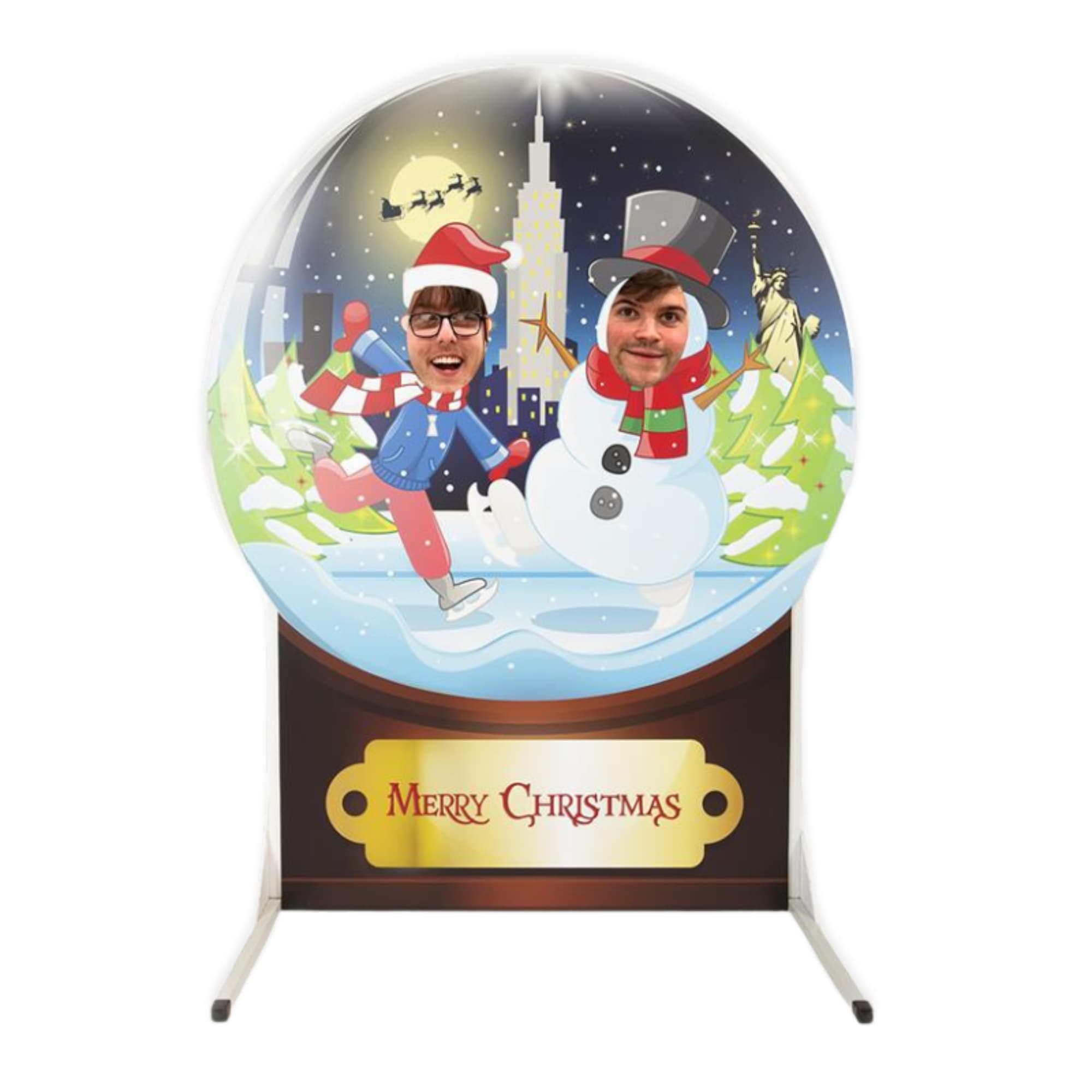 Skating Snow Globe Face in the Hole Board