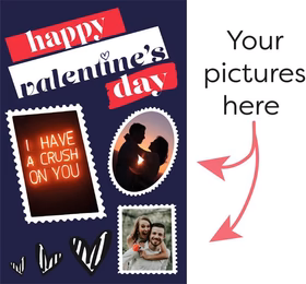 Valentines Card 2 Mega Card Personalised