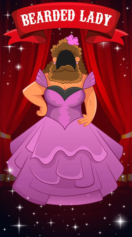 Bearded Lady Face in the Hole Board