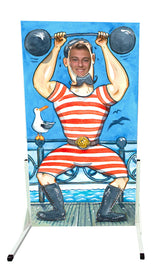 Strong John Seaside face in the hole board