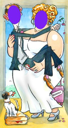 Over The Threshold Face in the Hole Board - digital image