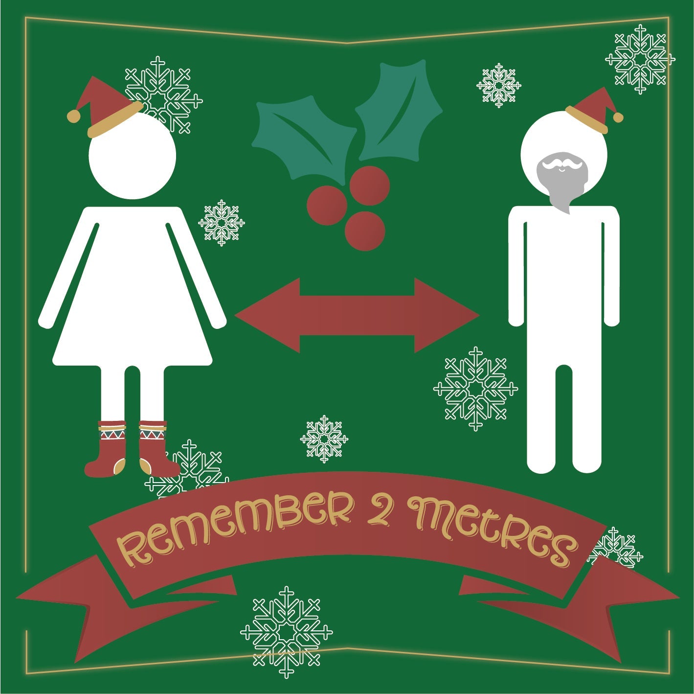 Christmas Remember 2 Metres Floor Stickers