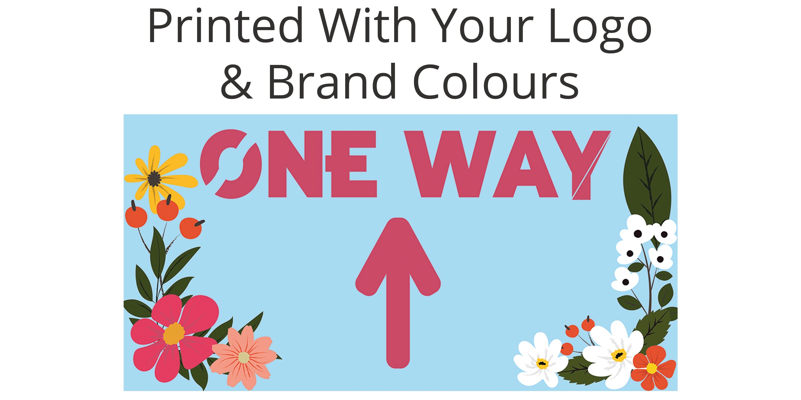 Floral One Way Floor Stickers