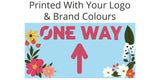 Floral One Way Floor Stickers