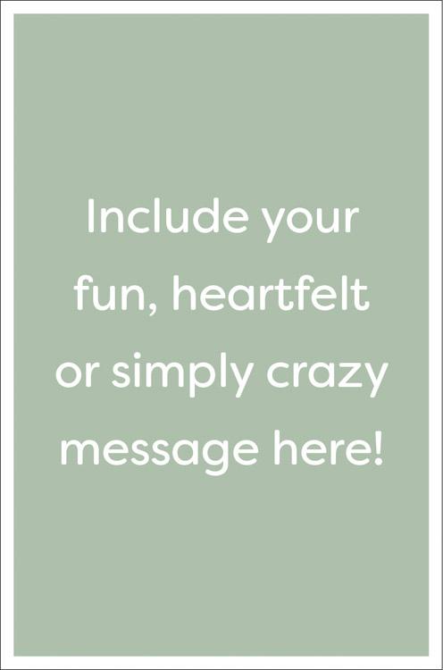 inside the giant personalised card you can add your own personal message