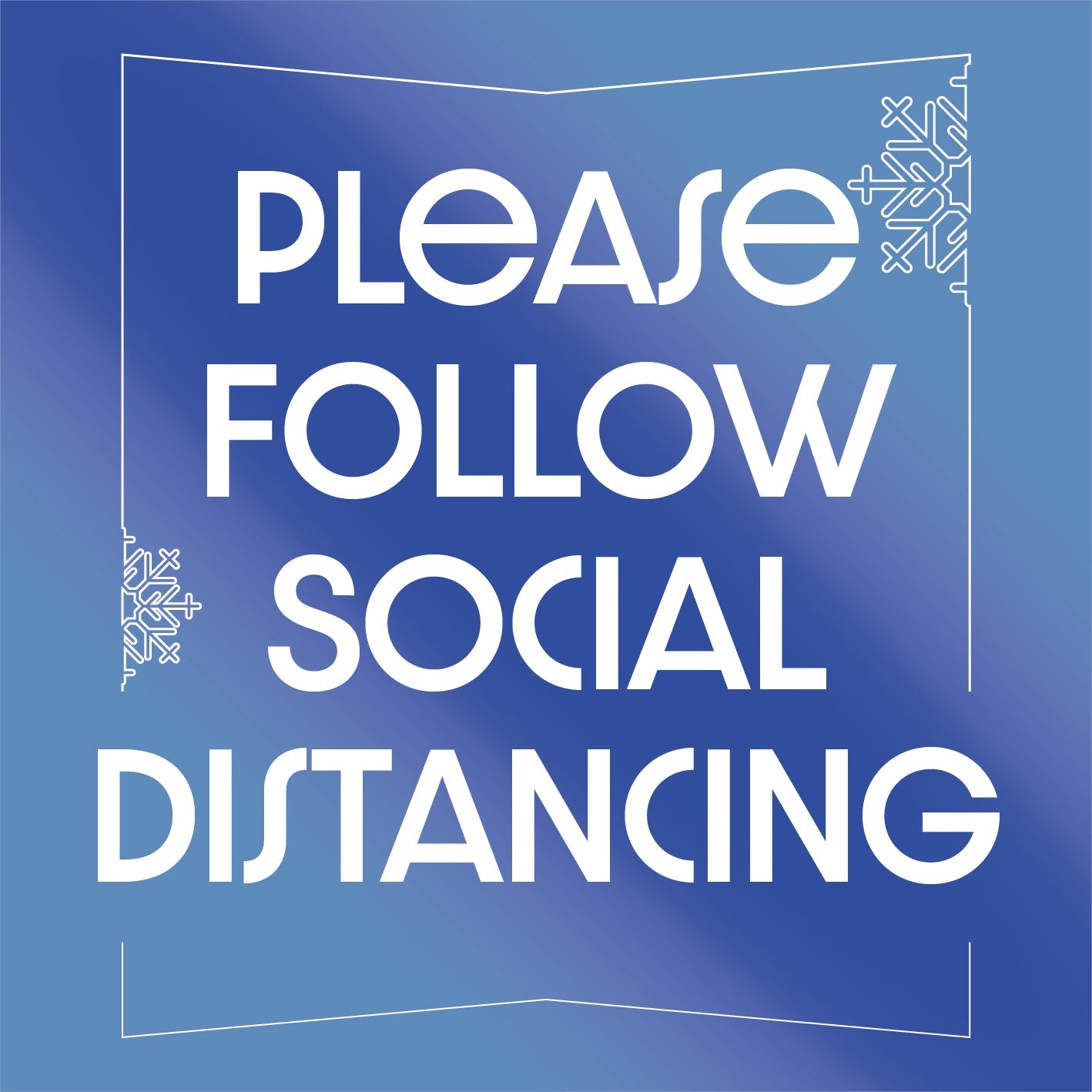 Christmas Social Distance Floor Stickers