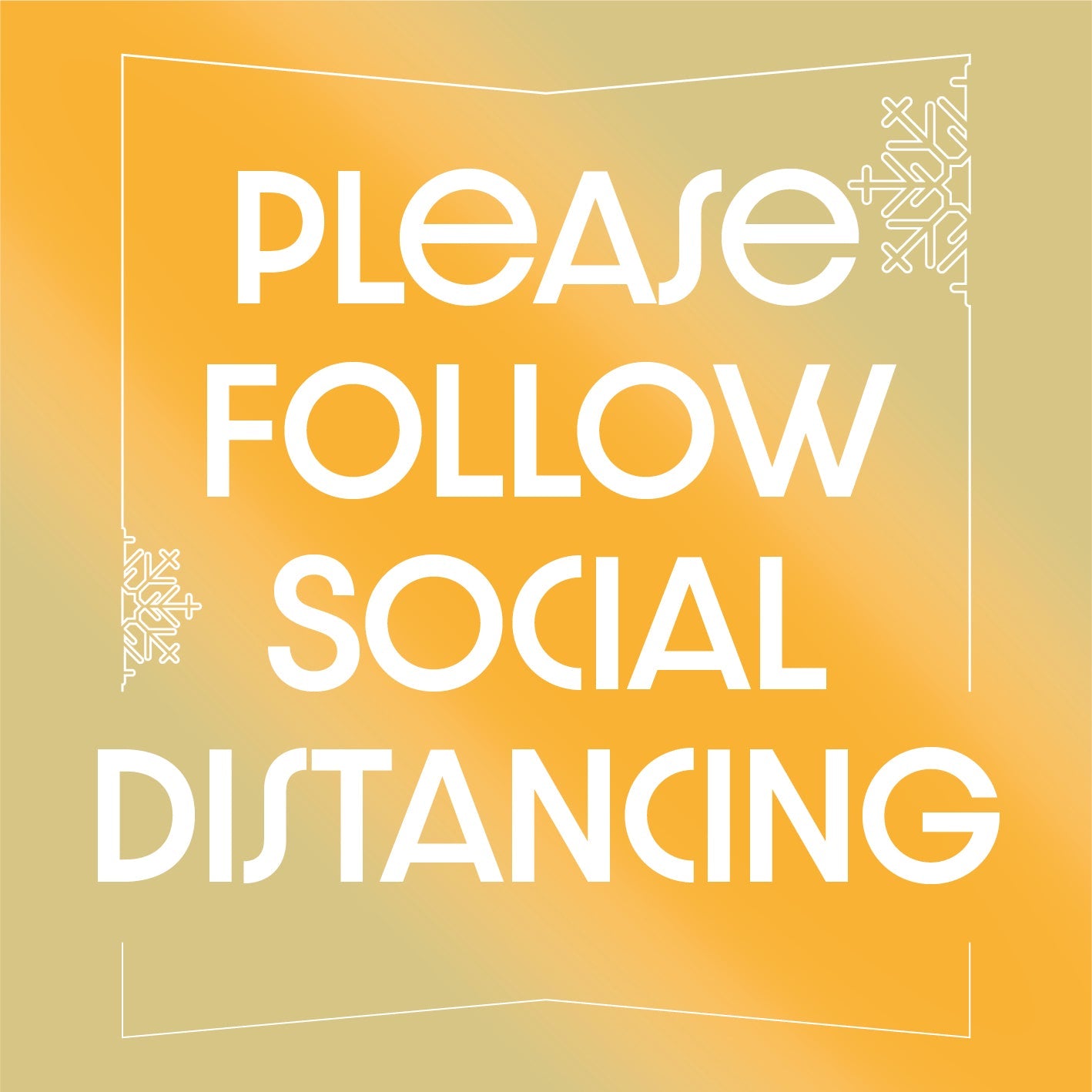 Christmas Social Distance Floor Stickers