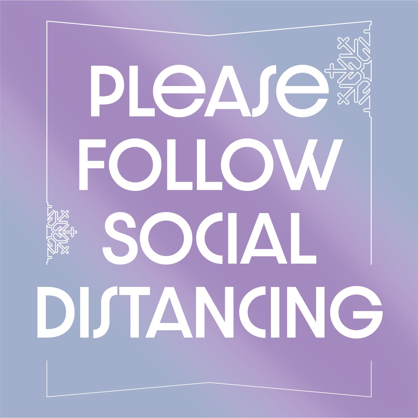 Christmas Social Distance Floor Stickers