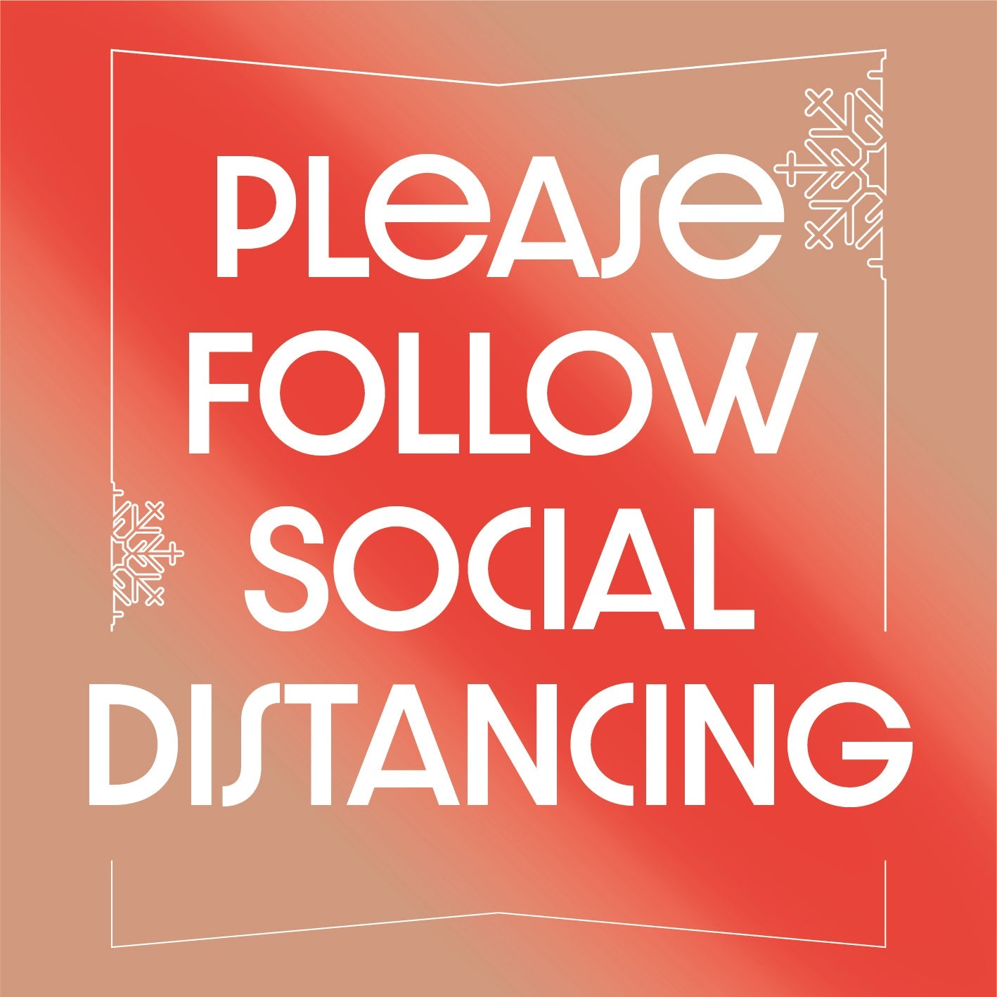 Christmas Social Distance Floor Stickers