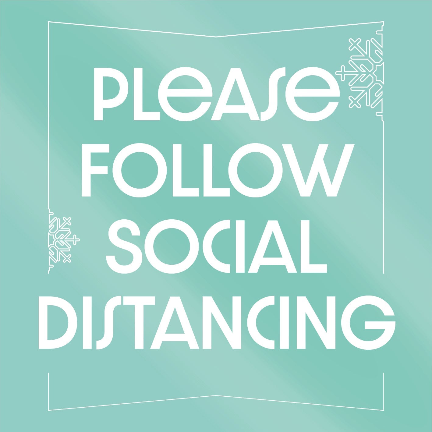 Christmas Social Distance Floor Stickers
